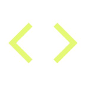 Símbolos de código que representan desarrollo Shopify y diseño de ecommerce.