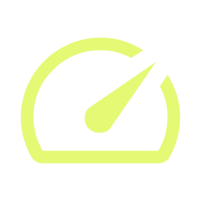 Icono de velocidad que representa la optimización en el desarrollo Shopify y mejora del rendimiento ecommerce.